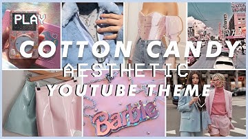 Cotton Candy Aesthetic YouTube Channel Theme | Intro and  Outro | Banner and Thumbnail Templates