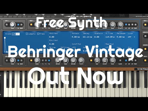 Free Synth -  Vintage by Behringer (No Talking) Out Now definitely