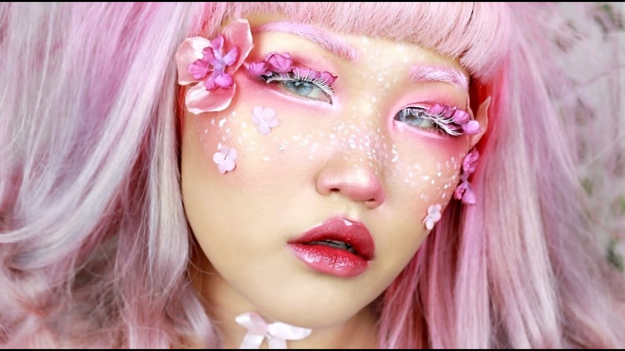 Blossoming Floral Sprite Makeup Look - YouTube