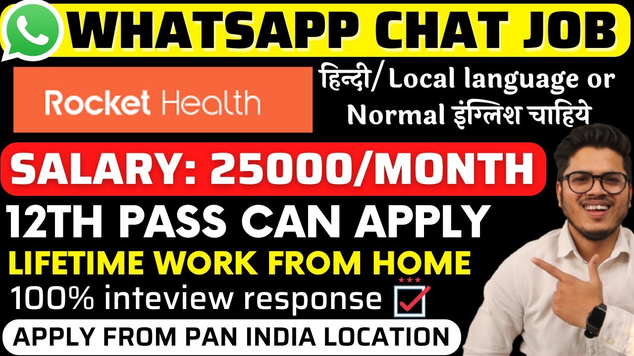Whatsapp Jobs from home Best Work from home job 12th Pass jobs from