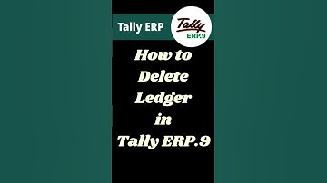 How to Delete Ledger in Tally ERP.9 | #tally #tallyerp9 #erp #shorts #youtubeshorts #computer