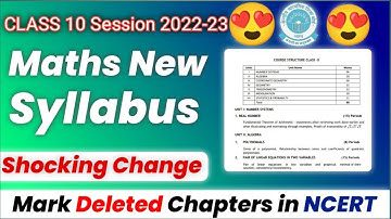 Maths Reduced Syllabus Class 10 Cbse 2022-23|| Class 10 New Syllabus 2022-23| Cbse maths syllabus 10