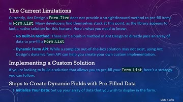 How to Use Form.List in Ant Design with Pre-Filled Data