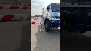 Tried to get into Russian KAMAZ Dakar truck. But… failed 😂 It’s too high!