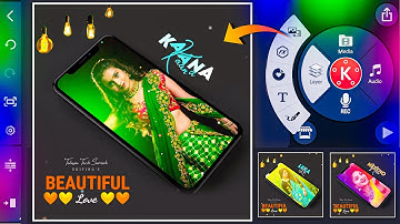 Mobile style lyrical whatsapp status video editing in kinemaster in telugu