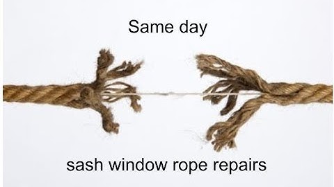 Sash window rope repairs