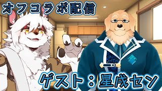 【雑談オフコラボ】アレスと一緒にゲーム晩酌【VTuber 星戌セン｜アレス】