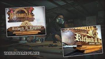 Wooden Table Name Plate