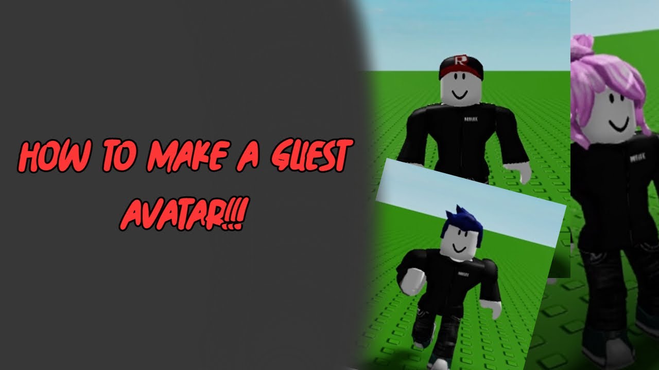 how To make a cool guest avatar with one robux #roblox