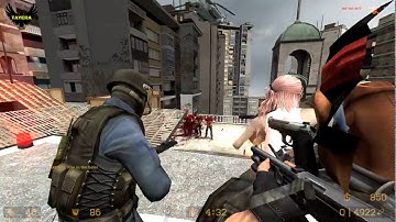 ZOMBIE ESCAPE ROUND ON COUNTER-STRIKE: SOURCE, map: ze_infected_sewers, CSS