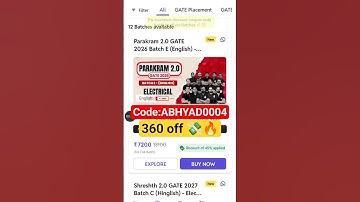 pw gate parakram 2.0 Electrical gate 2026 maximum discount coupon code :pw coupancode #gate2026 #pw