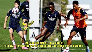 ARDA GÜLER FOOTAGE BEFORE HIS LATEST INJURY, VINÍCIUS JR AND BELLINGHAM TRAINING AGAINST GIRONA
