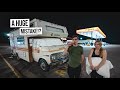 Our first time rv camping in a parking lot creepy door knocks  more engine trouble 