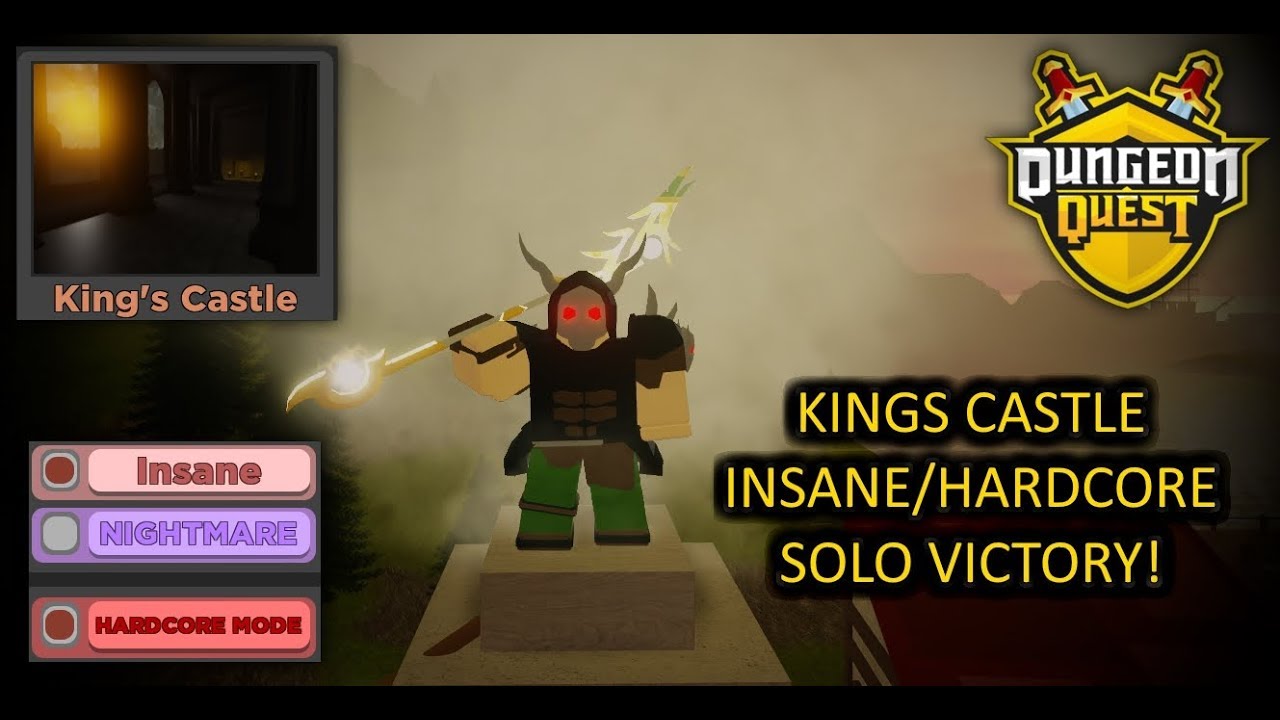 Dungeon Quest Kings Castle Solo Insanehardcore - dungeon quest record holder carrys me in underworld nightmare hardcore roblox