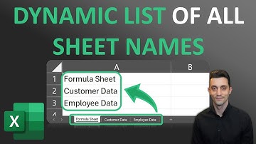 Excel Tips - Dynamic Sheet List Function | No VBA or Code
