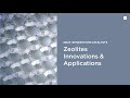 Zeolites Innovations and Applications