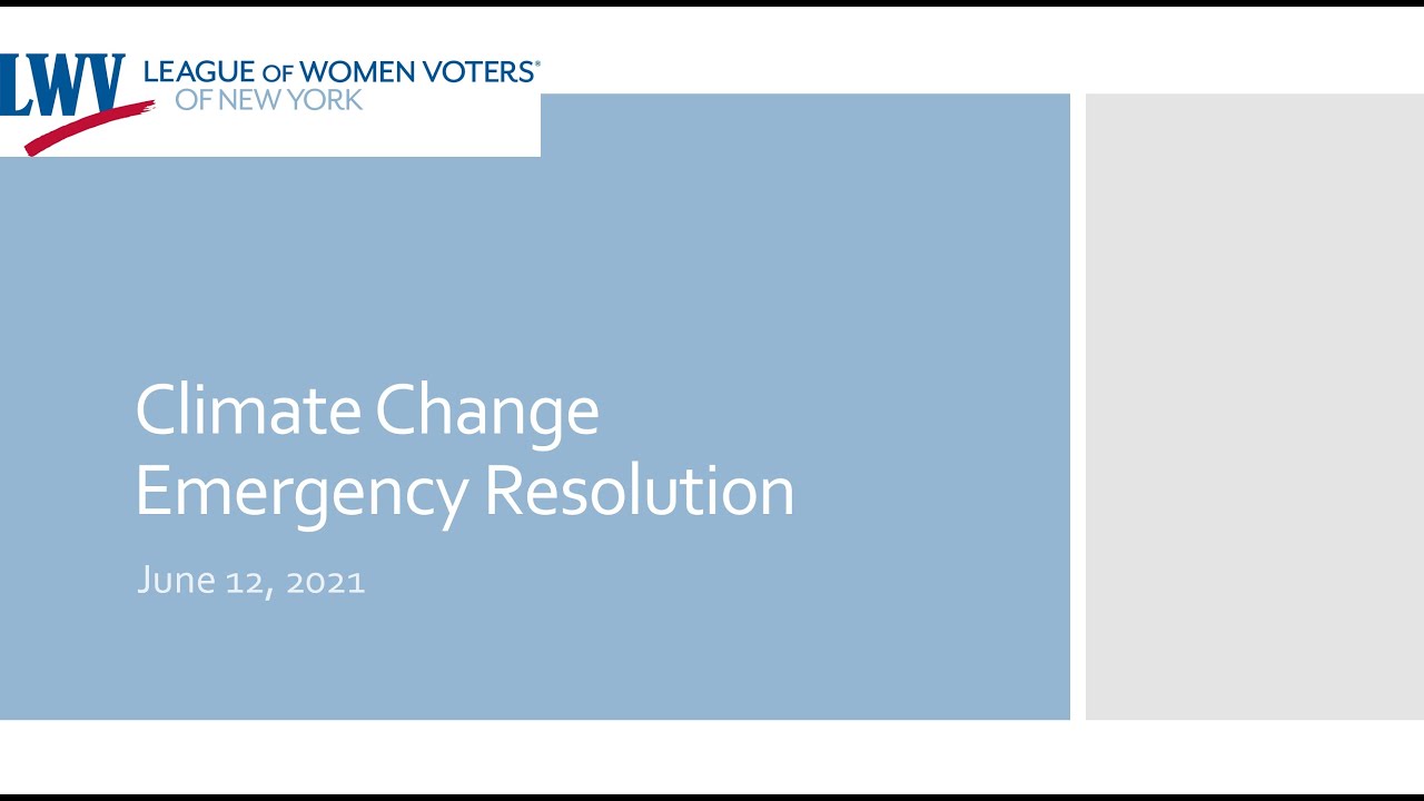 Climate Change Emergency Resolution