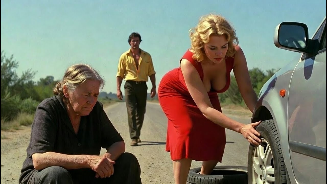 Padre soltero ayuda a una abuelita y a su nieta en la carretera sin saber que ella es millonaria