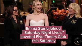 Emma Stone Welcomed Into ‘SNL’ Five-Timers Club by Tina Fey and Candice Bergen |2 December 2023