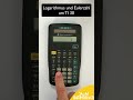 Logarithmus und Eulerzahl am TI 30 ECO RS