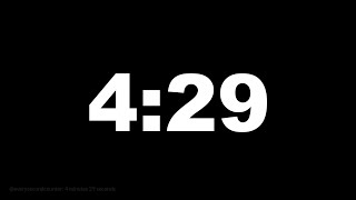4 minutes 29 seconds [269 secs] clock timer countdown || Alarm Focus