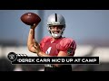 Derek Carr Mic'd Up at Training Camp: 'Good Tempo Today!' | Raiders | NFL