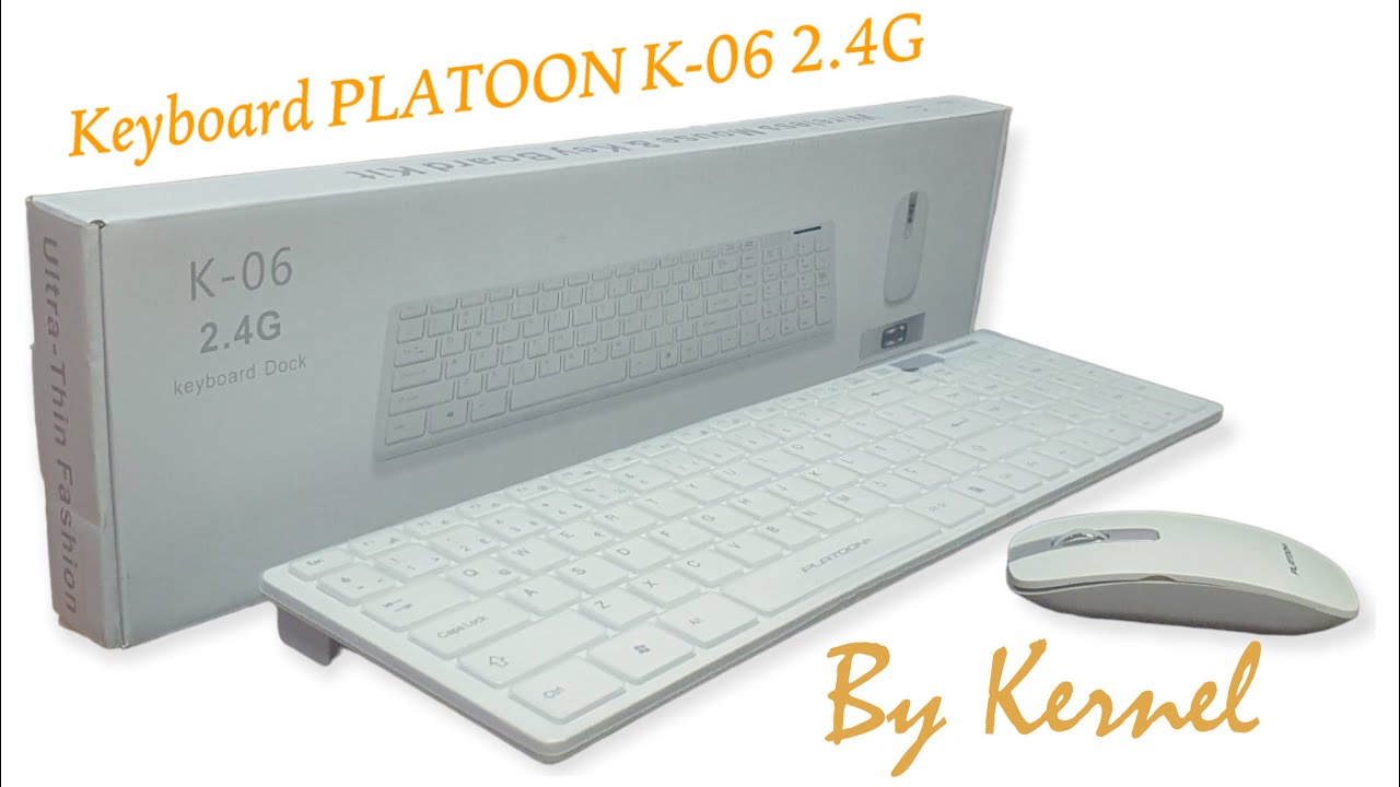 K-06 2.4g Wireless Keyboard Mouse Combo - Black, Plug