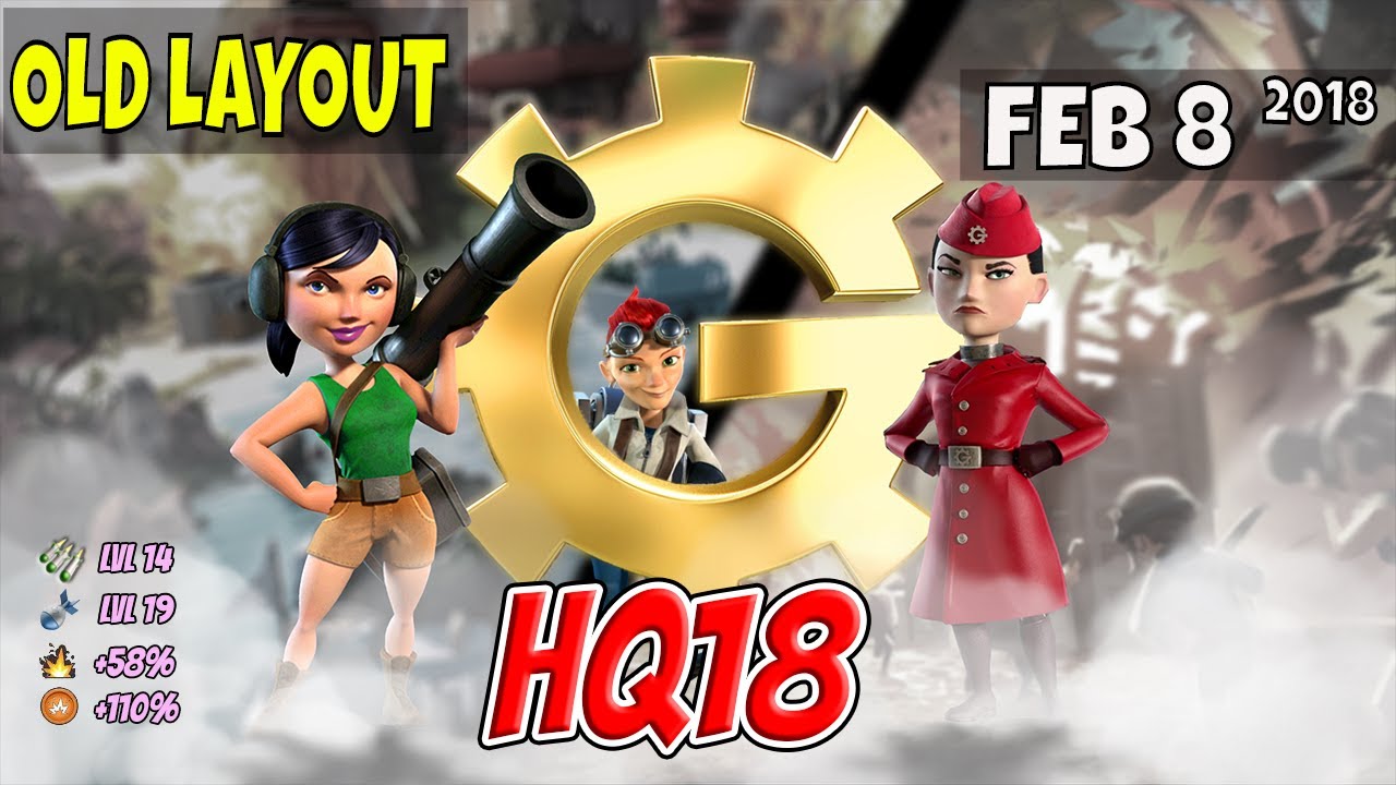 Boom Beach - (HQ18) War Factory Unboosted - Feb 8/2018