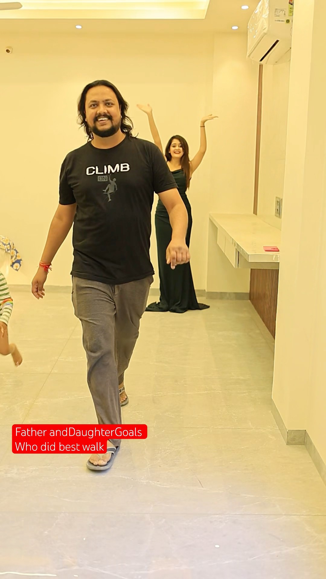 When Engineer Papa teaches you modelling walk ? #bindasskavya #shorts