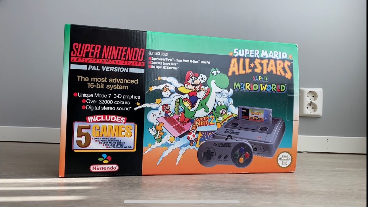 Fjendtlig lort hvor ofte Super Nintendo All Stars/Super Mario World Console Unboxing ASMR (SCN,PAL)  - YouTube