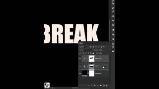 Create Sliced Text Effect in Photoshop #photoshop #shorts #design #creativedesign #adobephotoshop