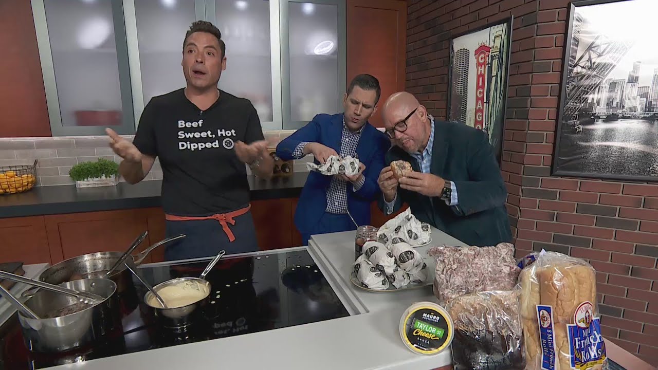 Food Network's Jeff Mauro cooks up cheesy Italian Beef Combos - YouTube