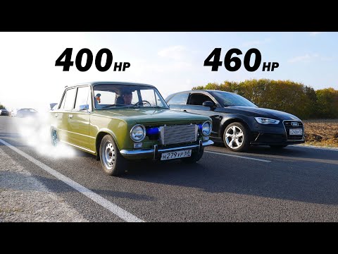 ПСИХ на ТУРБО ШЕСНАРЕ НАКАЗАЛ ВСЕХ!!! ВАЗ-2101 ТУРБО vs AUDI S6 St2 vs 2113 на ДРОССЕЛЯХ vs BMW M4