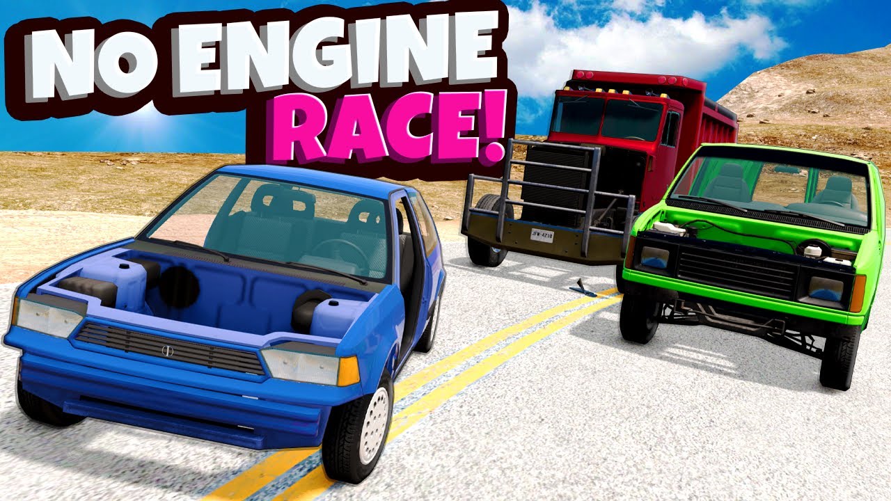 NO ENGINE Soapbox Race on a MASSIVE MOUNTAIN in BeamNG Drive Mods!