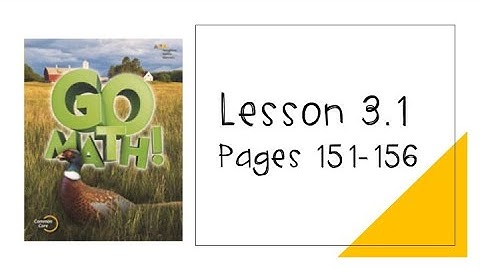 Math Lesson 3.1