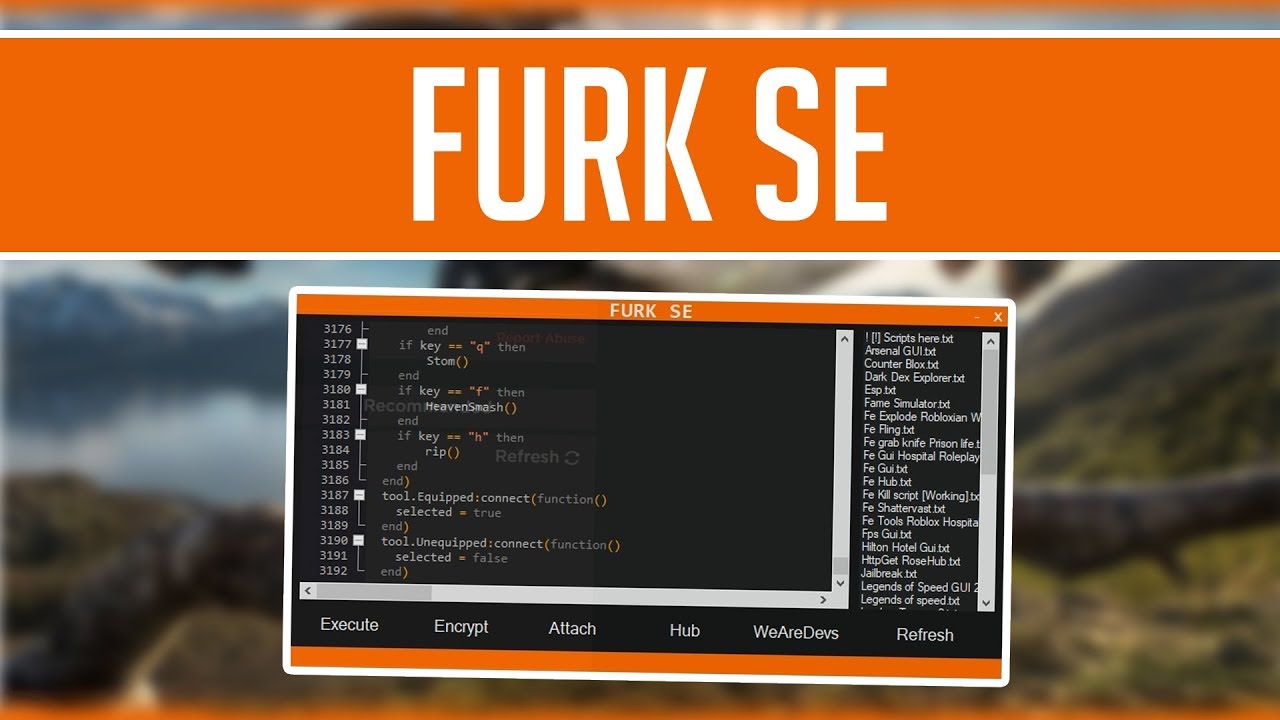 Furk Se Op Roblox Hack Exploit Insane Script Executor