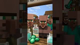 Villager Selling Fresh Air in Bottles 😂 Magic Potion Minecraft #Shorts #MinecraftShorts
