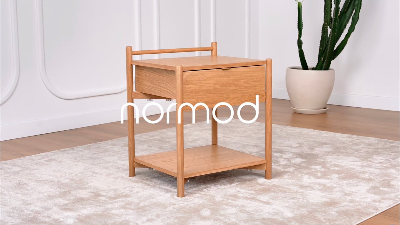 Norac Masif Meşe Komodin | Aletsiz Kolay Kurulum