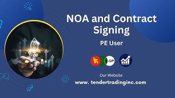 NOA and Contract Signing | PE User | e-GP Tutorial | Tender Trading Inc.