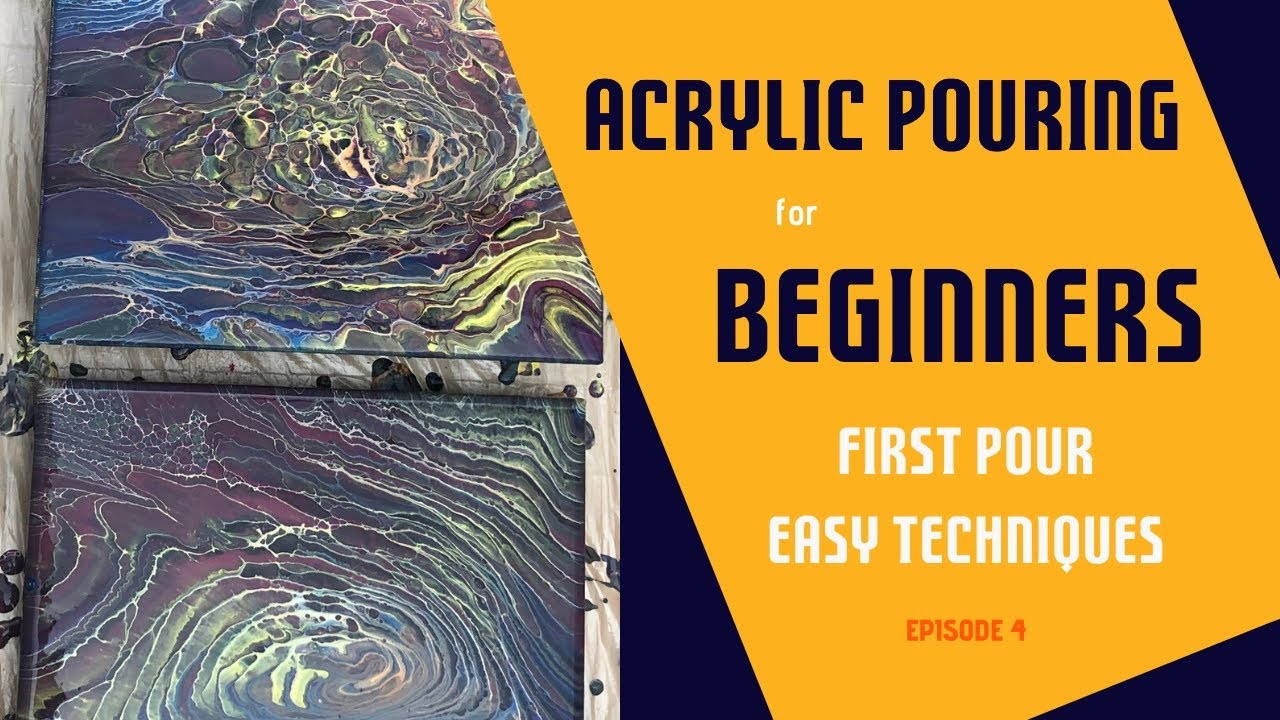 341) Acrylic pour painting  Easy beginners dip technique / #StayHome and  paint #WithMe 