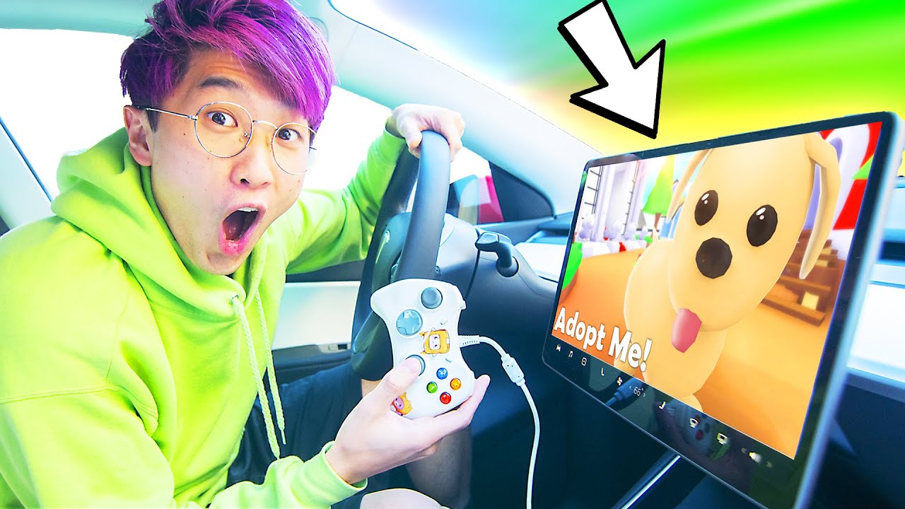 Can We Play Roblox Adopt Me In A Tesla Actually Works Youtube - play me roblox games