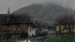 Lluvia relajante para dormir - sonido de lluvia y truenos en el techo