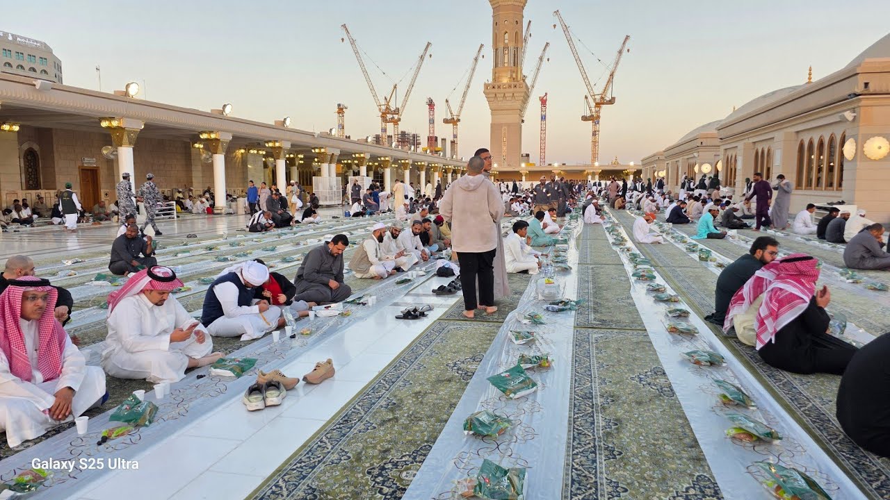 ​🔴LIVE( 20 )Iftari in Masjid-Al-Nabawi | Madina Sharif🕌 #Ramadan2026 full video juma mubarak jiyarat