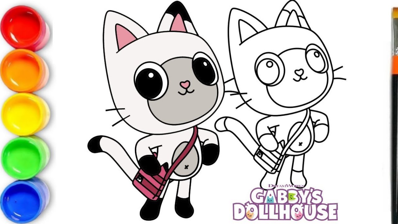 Pandy Ricky Baby Drawing How to Draw Pandy Paws Cat | Gabby's Dollhouse - YouTube