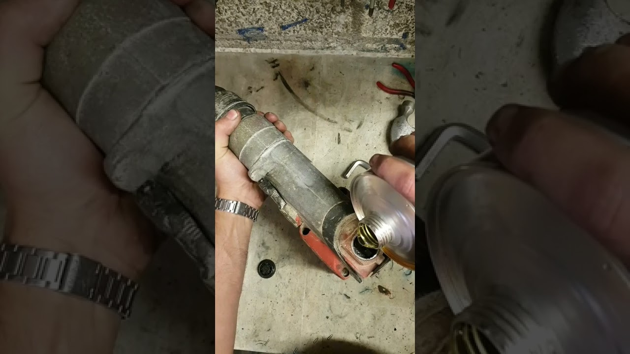 Repairing  hilti hammer by just adding oil. 