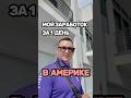 Мой заработок в Америке за 1 день