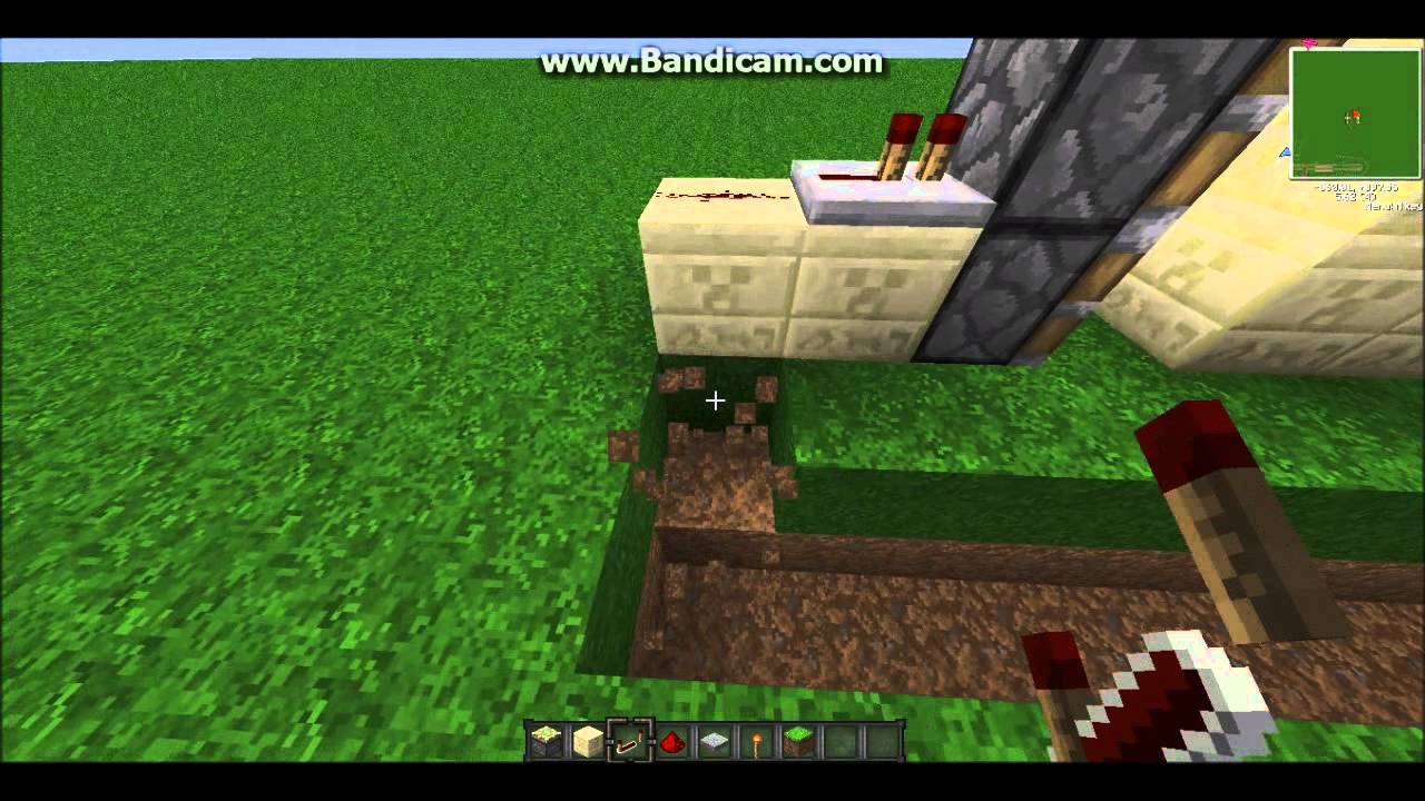minecraft piston door tutorial - YouTube