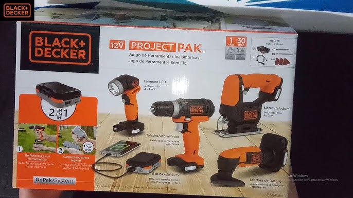 BLACK+DECKER GoPak 4-Tool 12V Cordless Combo Kit BDCK502C1