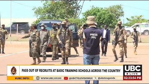 UPDF PASS-OUT; COMMANDER IN CHIEF, MUSEVENI ARRIVES AT TH PASS-OUT CEREMONY OF UPDF RECRUITS