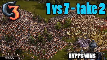 1vs7 in multiplayer take two | Cossacks 3 gameplay